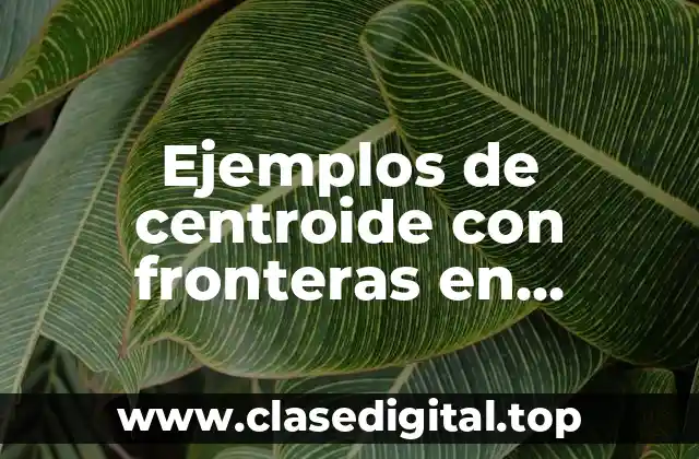 Ejemplos de centroide con fronteras en parabola y Significado