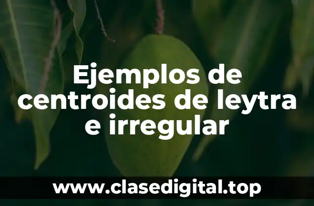 Ejemplos de centroides de leytra e irregular