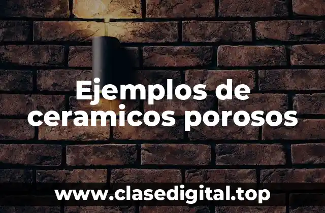 Ejemplos de ceramicos porosos