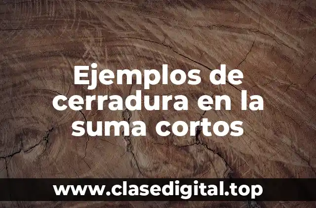Ejemplos de cerradura en la suma cortos