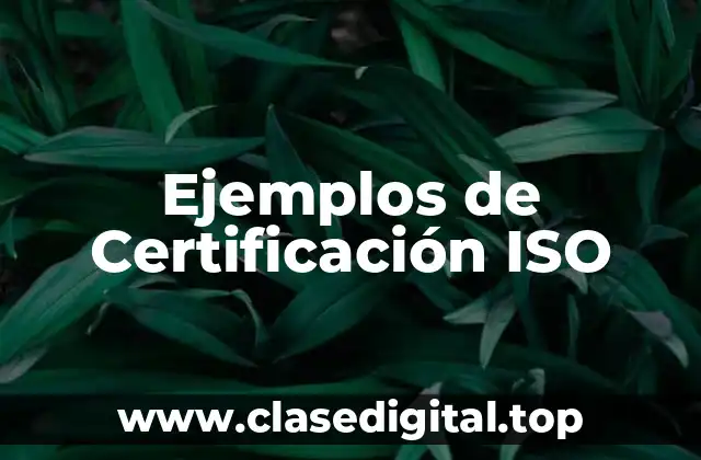 Ejemplos de Certificación ISO