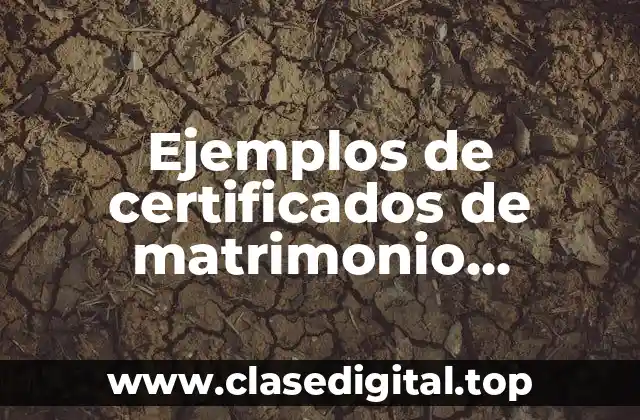 Ejemplos de certificados de matrimonio traducidos y Significado