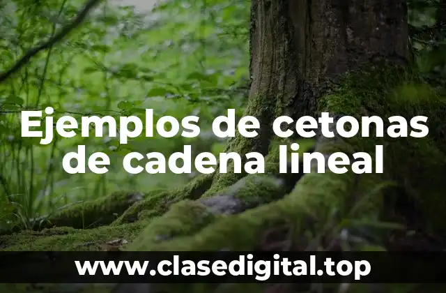 Ejemplos de cetonas de cadena lineal