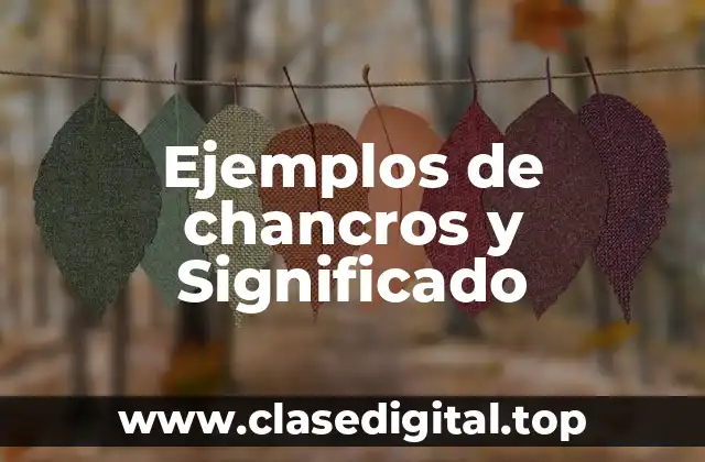Ejemplos de chancros y Significado