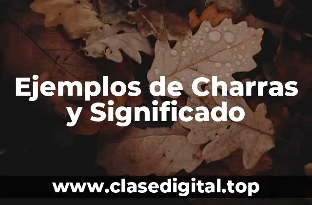 Ejemplos de Charras y Significado