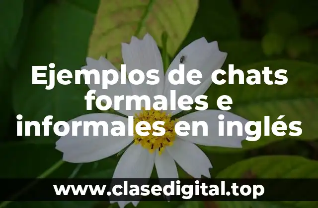 Ejemplos de chats formales e informales en inglés