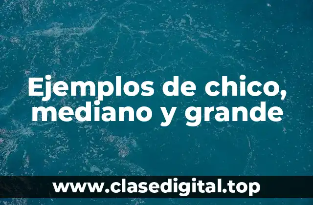 Ejemplos de chico, mediano y grande