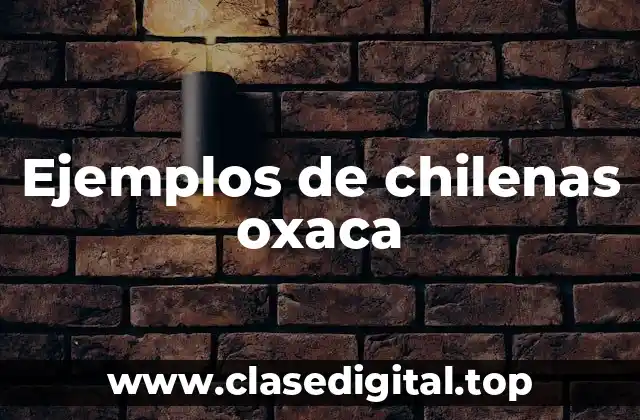 Ejemplos de chilenas oxaca