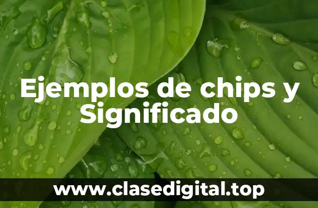 Ejemplos de chips y Significado
