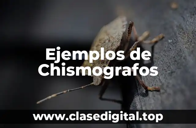Ejemplos de Chismografos