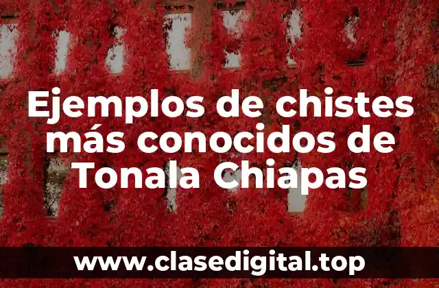 Ejemplos de chistes más conocidos de Tonala Chiapas