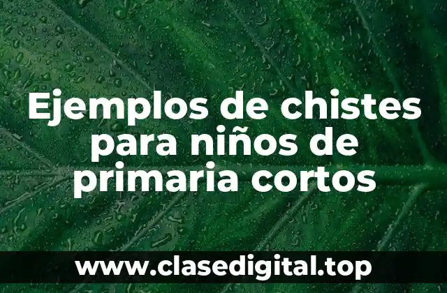 Ejemplos de chistes para niños de primaria cortos