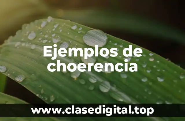 Ejemplos de choerencia