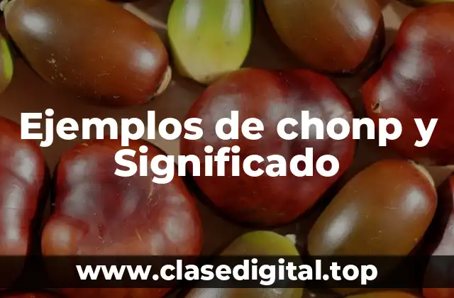 Ejemplos de chonp