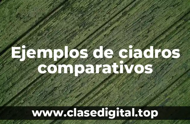 Ejemplos de ciadros comparativos
