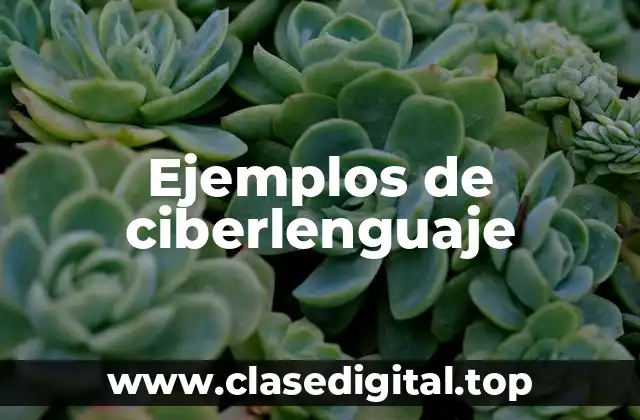 Ejemplos de ciberlenguaje