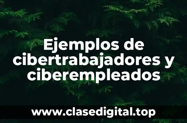 Ejemplos de cibertrabajadores y ciberempleados