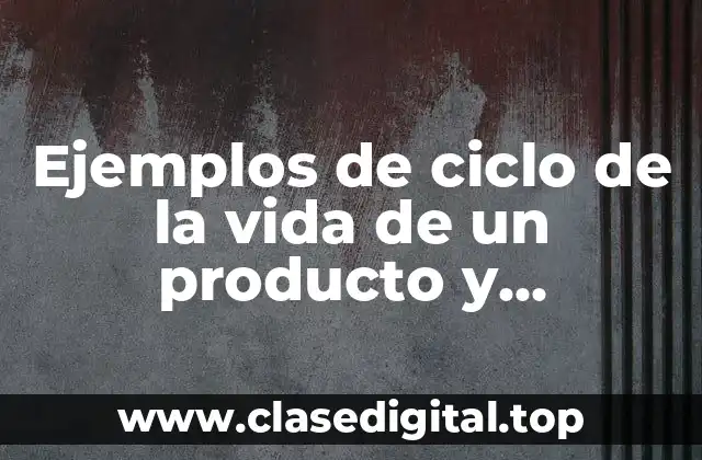 Ejemplos de ciclo de la vida de un producto y Significado