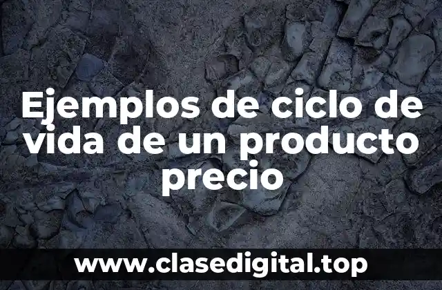 Ejemplos de ciclo de vida de un producto precio