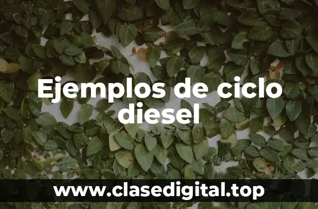 Ejemplos de ciclo diesel