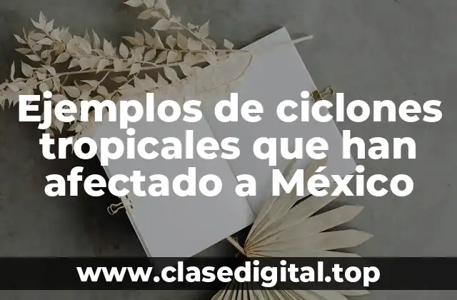 Ejemplos de ciclones tropicales que han afectado a México
