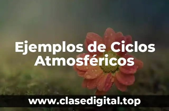 Ejemplos de Ciclos Atmosféricos