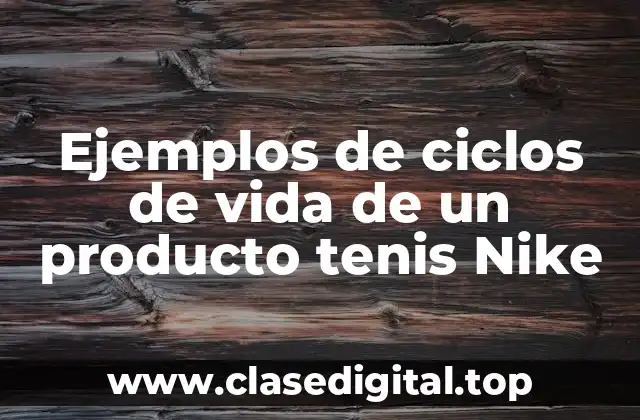 Ejemplos de ciclos de vida de un producto tenis Nike