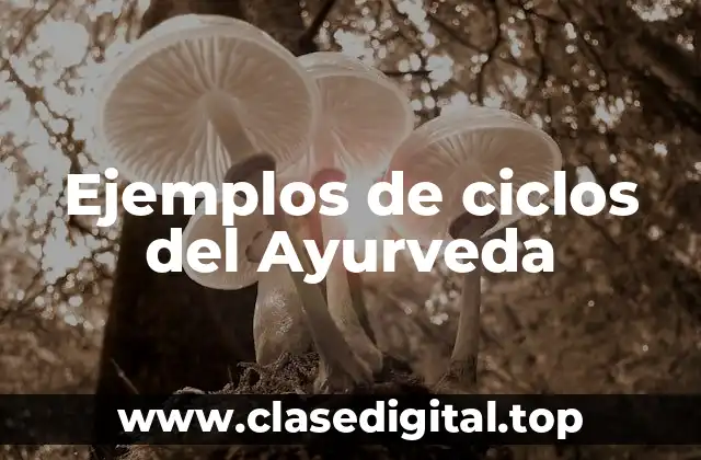 Ejemplos de ciclos del Ayurveda