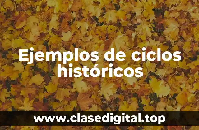 Ejemplos de ciclos históricos