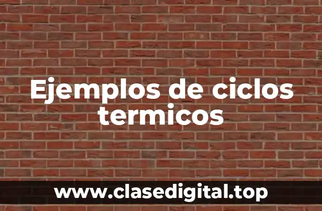 Ejemplos de ciclos termicos