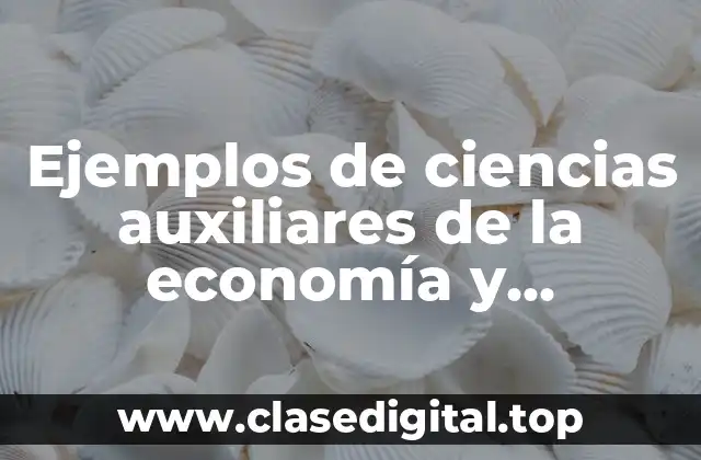 Ejemplos de ciencias auxiliares de la economía y Significado