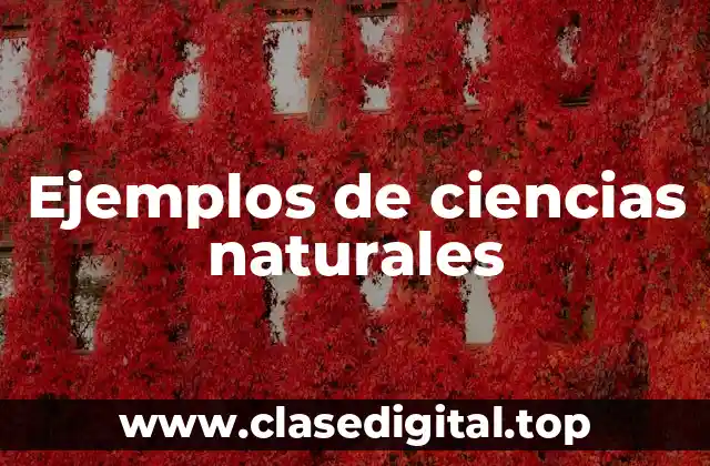 Ejemplos de ciencias naturales