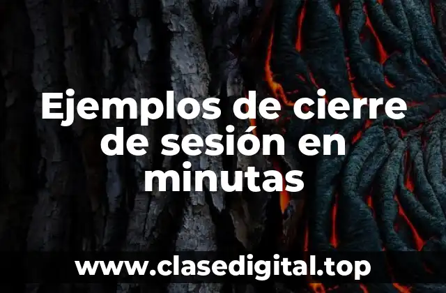 Ejemplos de cierre de sesión en minutas