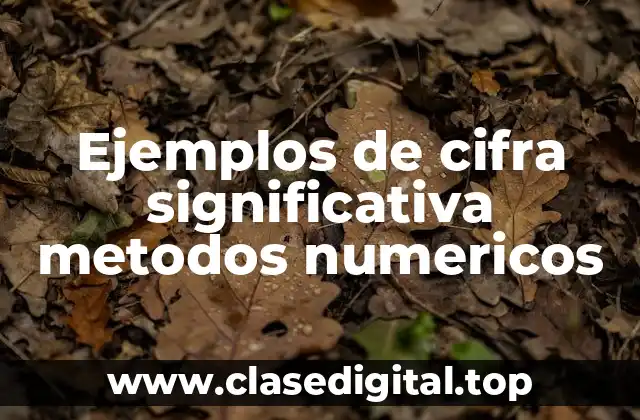 Ejemplos de cifra significativa