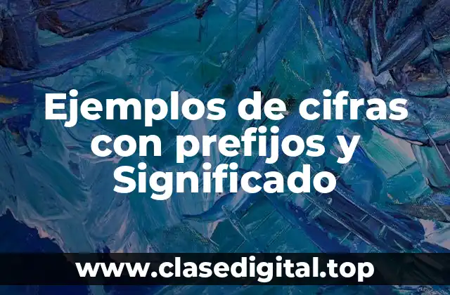 Ejemplos de cifras con prefijos y Significado