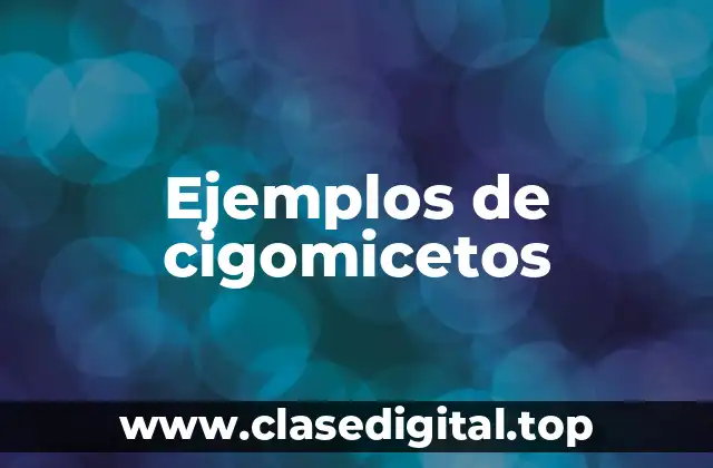 Ejemplos de cigomicetos