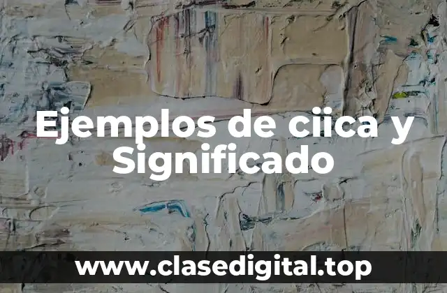 Ejemplos de ciica y Significado