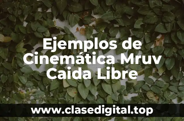 Ejemplos de Cinemática Mruv Caida Libre