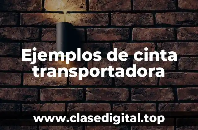 Ejemplos de cinta transportadora