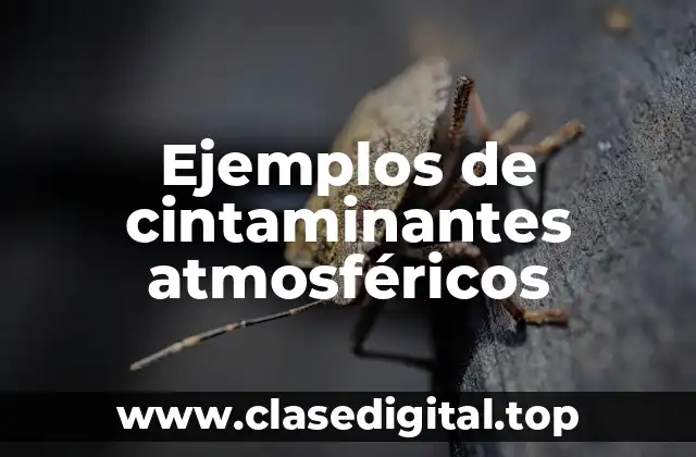 Ejemplos de cintaminantes atmosféricos