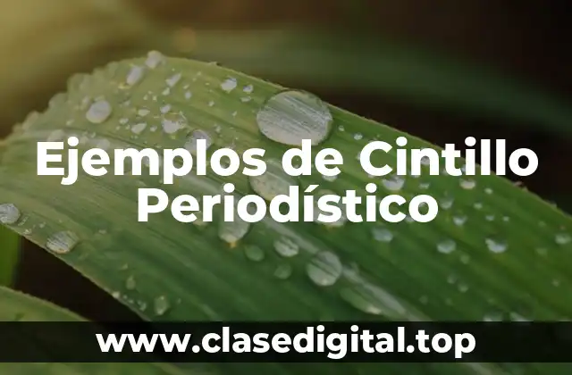 Ejemplos de Cintillo Periodístico