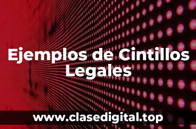 Ejemplos de Cintillos Legales
