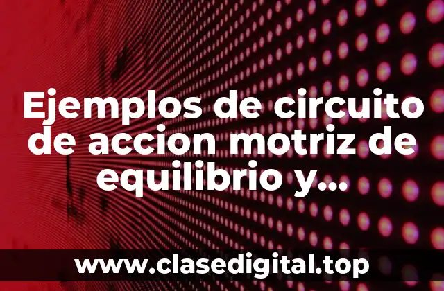 Ejemplos de circuito de accion motriz de equilibrio y Significado