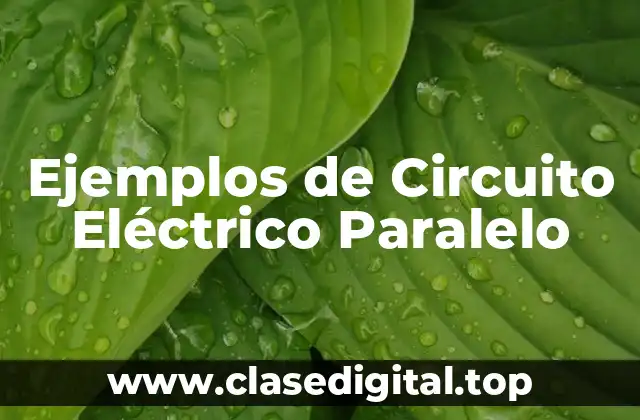 Ejemplos de Circuito Eléctrico Paralelo