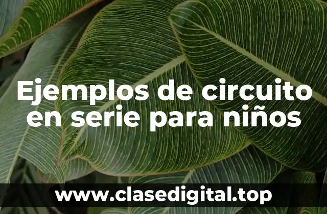 Ejemplos de circuito en serie para niños