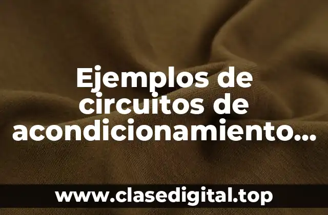 Ejemplos de circuitos de acondicionamiento físico