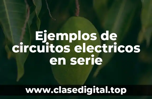 Ejemplos de circuitos electricos en serie