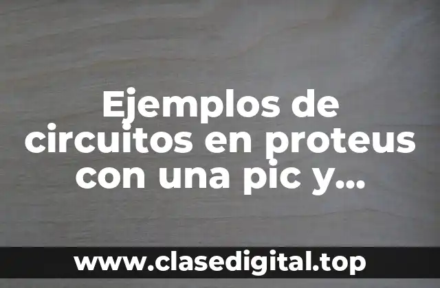 Ejemplos de circuitos en proteus con una pic y Significado