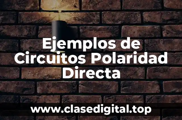 Ejemplos de Circuitos Polaridad Directa