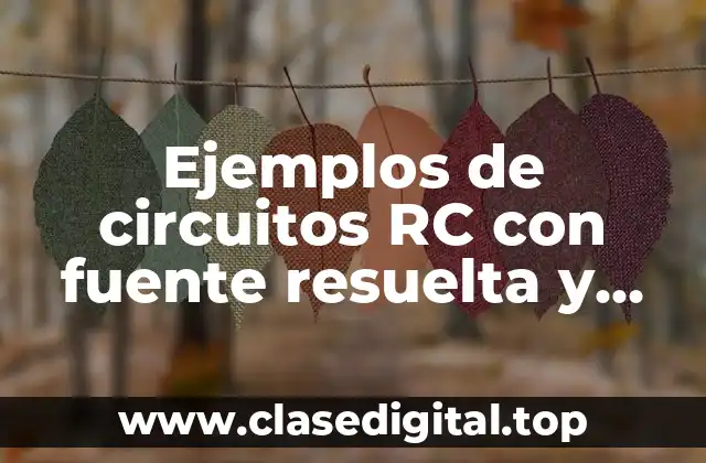 Ejemplos de circuitos RC con fuente resuelta y Significado
